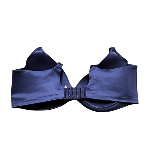 Victorias Secret Bra Lined Semi Demi Bra size 38DD Dark Blue Wireless - Picture 3 of 7